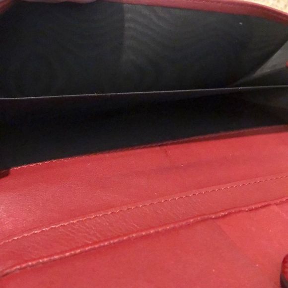 GUCCI GUCCISSMA Wine Patent Leather Continental Bifold Wallet Gold Heart Lock - Picture 11 of 16